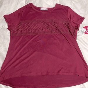 NWT Knit Works Embroidered Front Shirt - Girls XXL